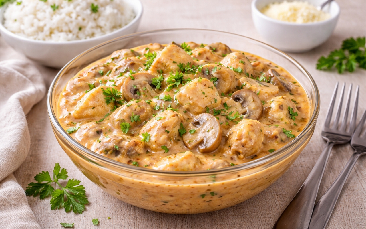 Strogonoff de Frango Fit