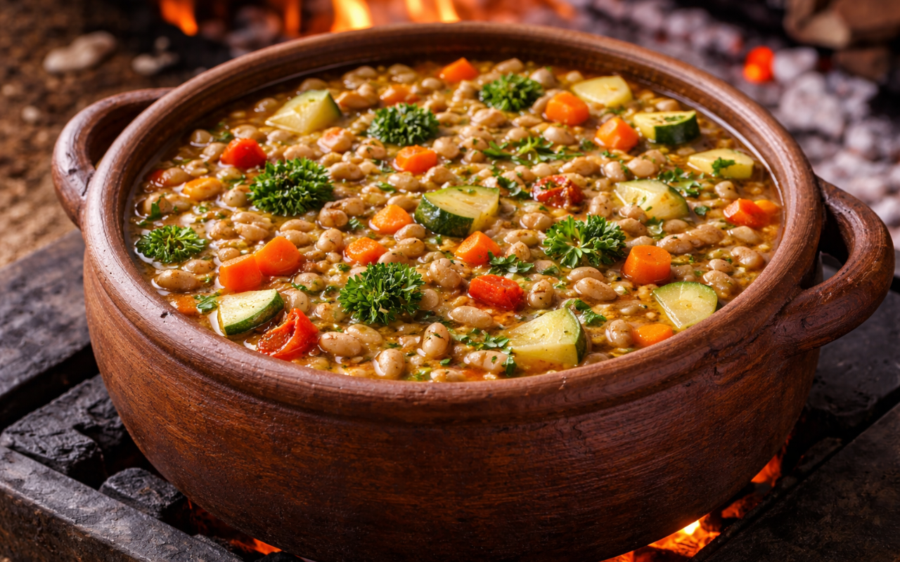 Feijão Mulatinho com Legumes