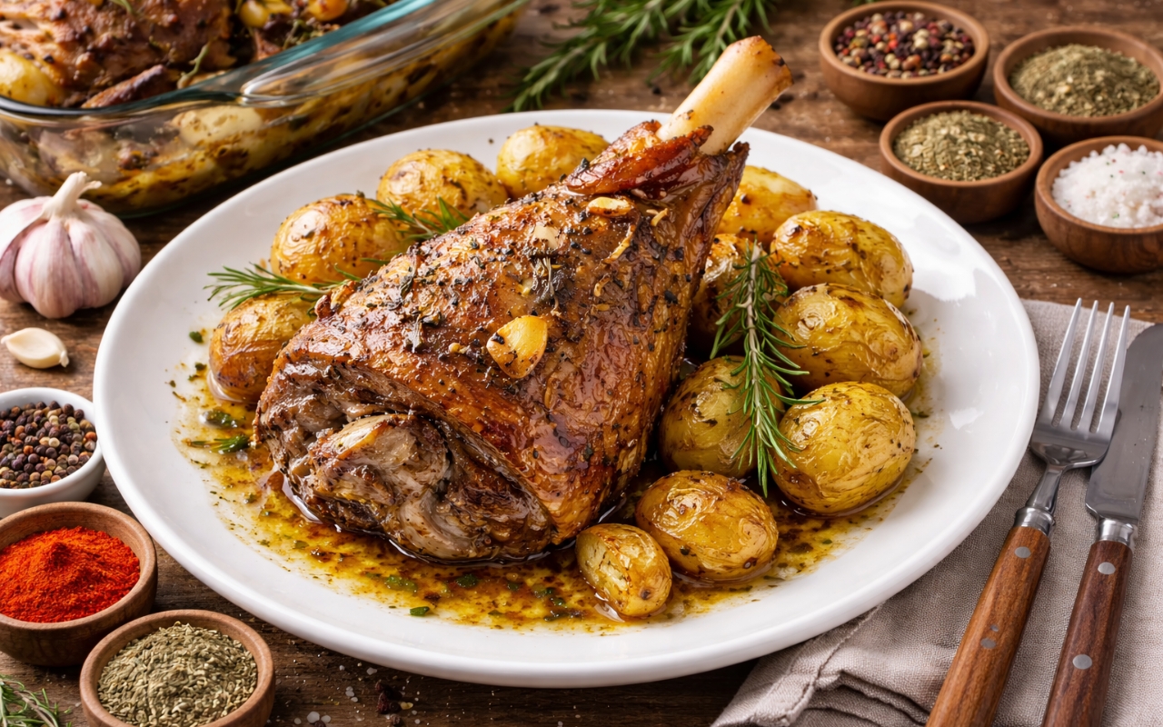 Pernil de Cordeiro Assado