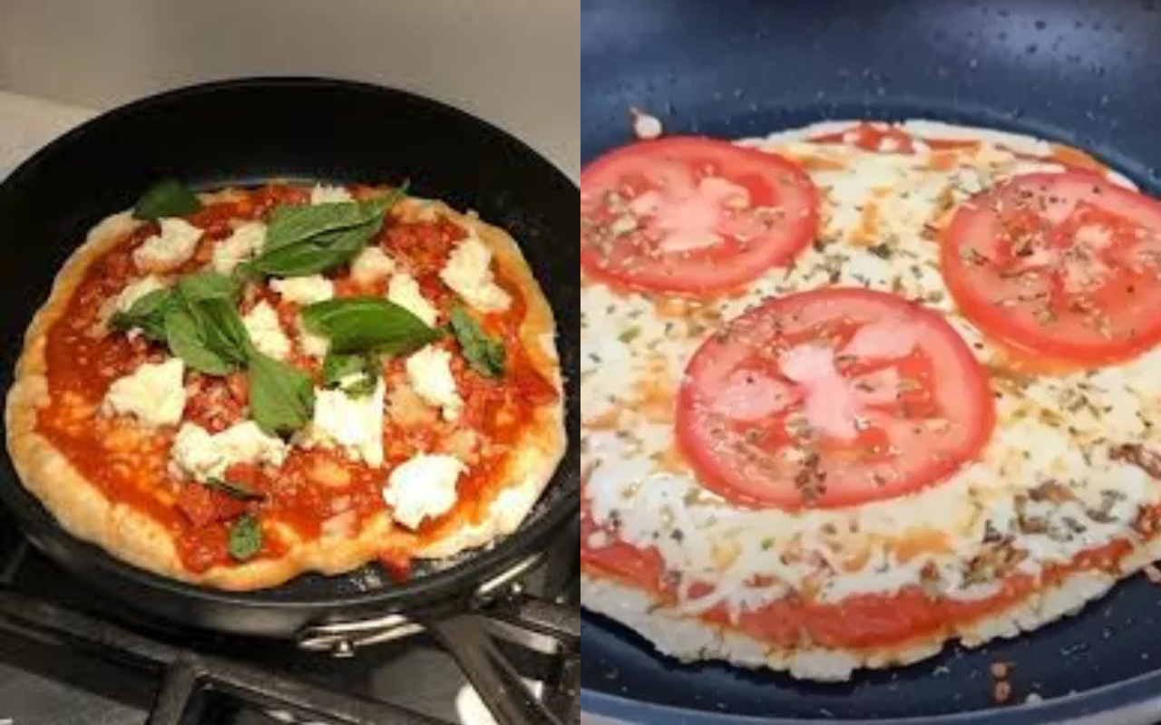 Pizza de Frigideira Saudável e Proteica